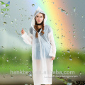 Disposable waterproof rain poncho with sleeves